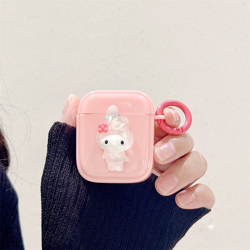 Untitled-1_0002_Box Headphone Case-Rabbit-With Rose Circle-Pink