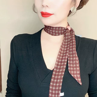 【元气珠子领巾】早春新款韩系ins串珠丝巾女 系脖装饰复古项链领