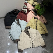 2024新款韩版立领羽绒服女短款简约时尚加厚面包服小个子休闲外套