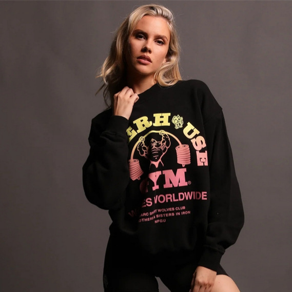 Darc25 Wolf Head New Export Loose and Comfortable Gym Couple Sweatshirt Gradient Sportsman Printed Top