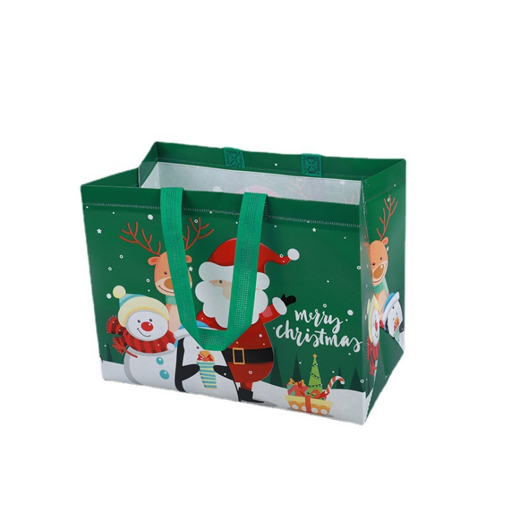 Bolso no tejido de Navidad bolso de mano logotipo personalizado gran película de dibujos animados transfronterizos alta sensación bolsa de embalaje de regalo