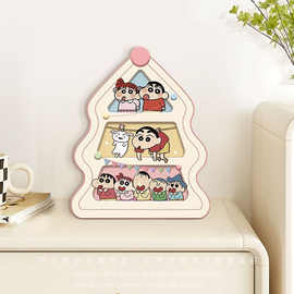 玄关挂画桌面多巴胺卧室摆画卡通画床头客厅蜡笔小新摆件装饰晶瓷