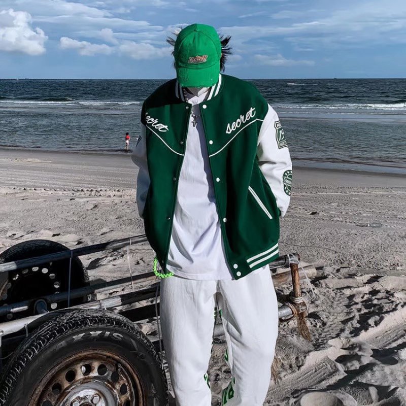 미국 야구 유니폼 남성 겨울 퀼트 코튼 의류 트렌디 브랜드 코튼 의류 하라주쿠 스타일 스트리트 커플 재킷 트렌드