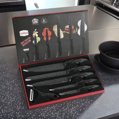 Amazon full set of knives suit stainless steel household kitchen chef knife six-piece combination gift set knife wholesale