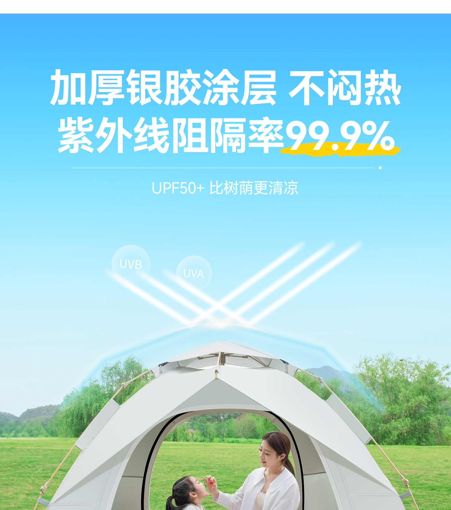 Wandering Bear Tent Outdoor Portable Folding Camping Gear Set for Overnight Camping Automatic Quick Setup Rainproof Indoor