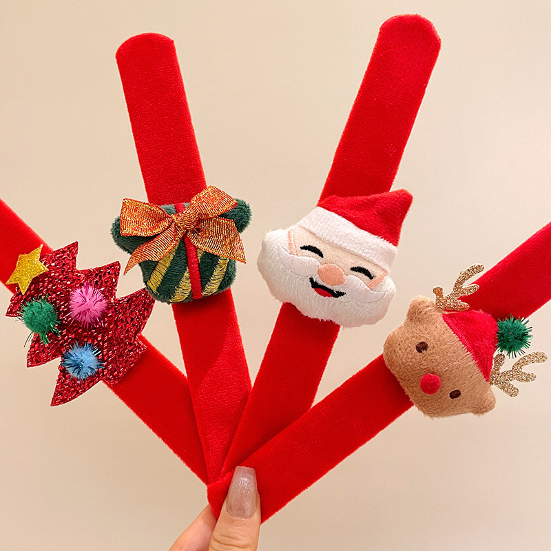 Decoraciones de Navidad regalos para niños Anillo de muñeca pulsera de jardín de infantes disfraz de alce anillo de palpitación