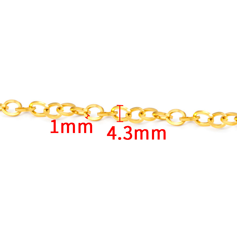 Basic, Simple Style Style 1 Piece 304 Stainless Steel Coffee Bean Chain Round Pearl Chain Cable Chain Jewelry Accessories