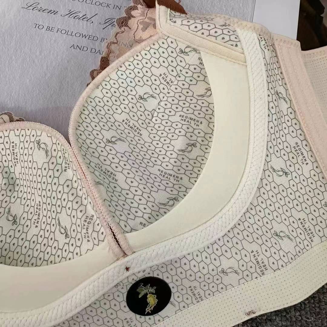 Bréster de alta calidad estilo de encaje jacquard transpirable ajustable confort lateral plegable ropa interior de botón múltiple