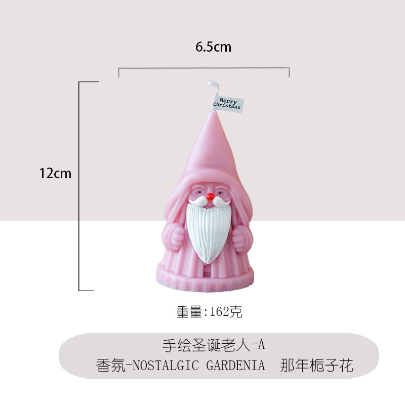 Venta caliente transfronteriza Velas en forma de Papá Noel Velas de aromaterapia navideña Adornos decorativos lindos recuerdos al por mayor