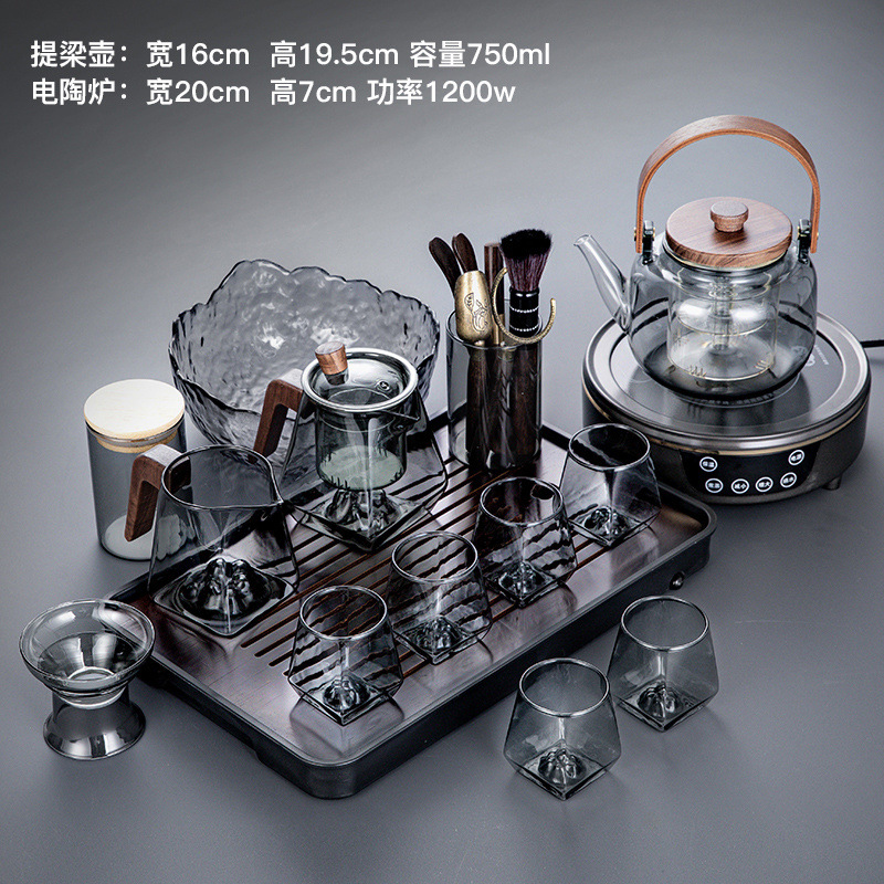 15 헤드 담배 재 산 전망 Xiao Mo 컵 다도 항아리 세척 검은 접시 검은 클래식 스토브 리프팅 빔