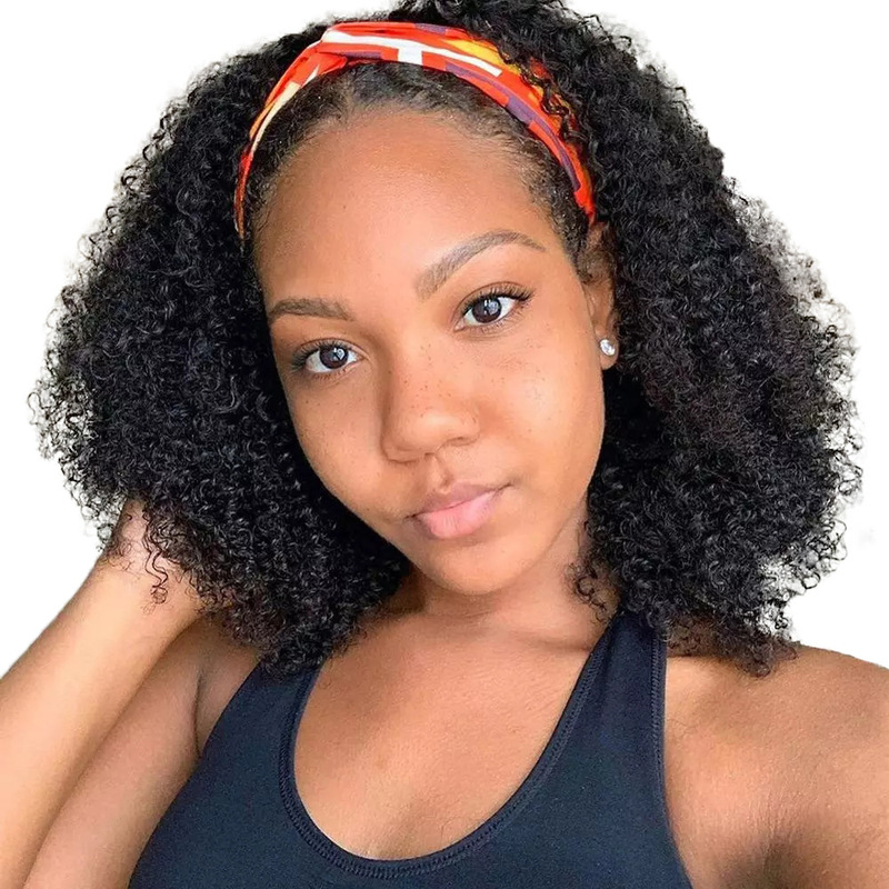 African curly hair Headband Afro kinky curly wigs wigs women curly hair explosive head