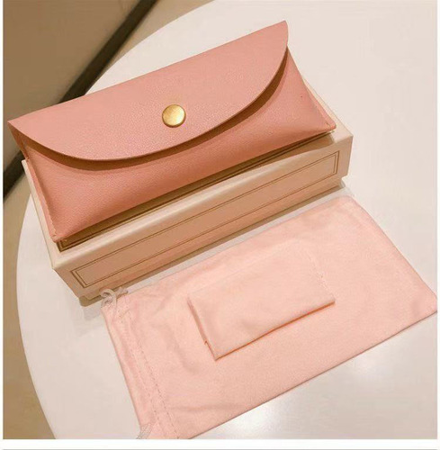 New style eyeglass case with hard box, sunglasses storage, fashion pink soft package, high-grade mirror box set, one piece for distribution 