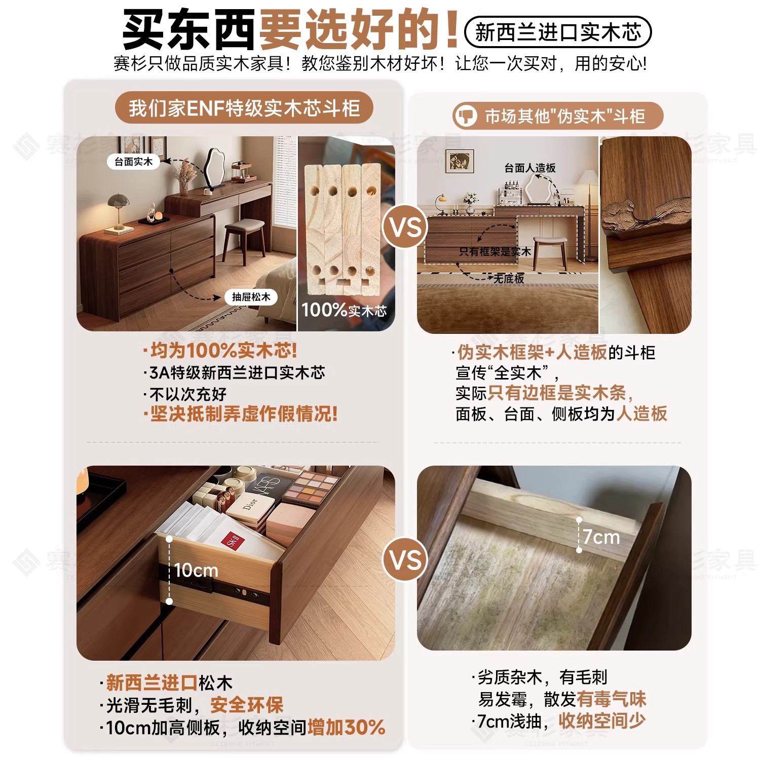 Esquina de la mesa de tocador armario en un dormitorio moderno y simple 2026 nuevo armario de maquillaje de madera maciza cama trasera gabinete de almacenamiento