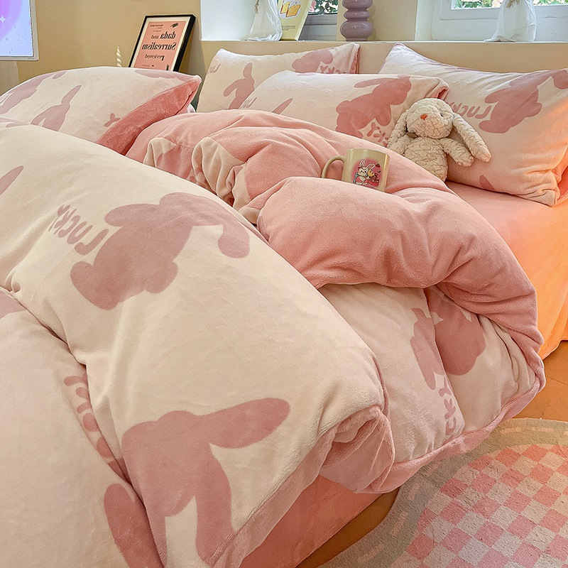 Otoño y invierno leche edredón cubierta de una sola pieza de coral doble edredón grueso dormitorio de estudiantes individuales 200x230