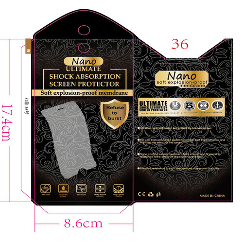 10 in 1 mobile phone tempered film glass film envelope paper packaging box various brand packaging one piece wholesale