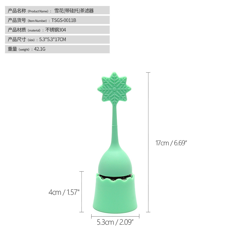 Infusor de Té de Acero Inoxidable 304 y Silicona