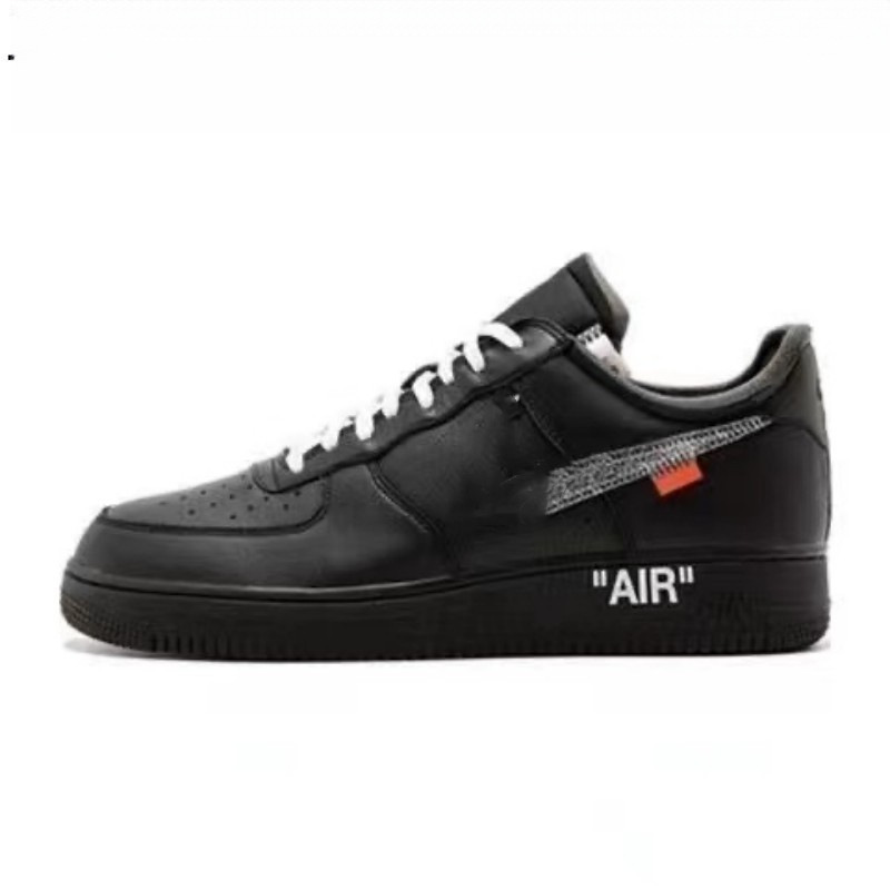 Putian Shoes Pure Original Air Force One Af1 Ow Joint Off-White Black and White Air Cushion Fluorescent Green Sneakers Wholesale