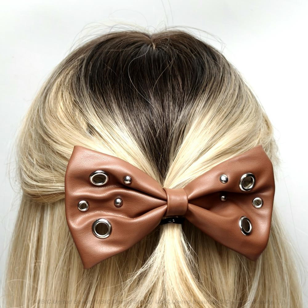 BA250801-PU皮14.5x8.5cm朋克混搭钉扣蝴蝶