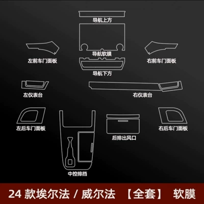 car accessories, transparent and high-definition, Car interior film - full-set-of-interior-film