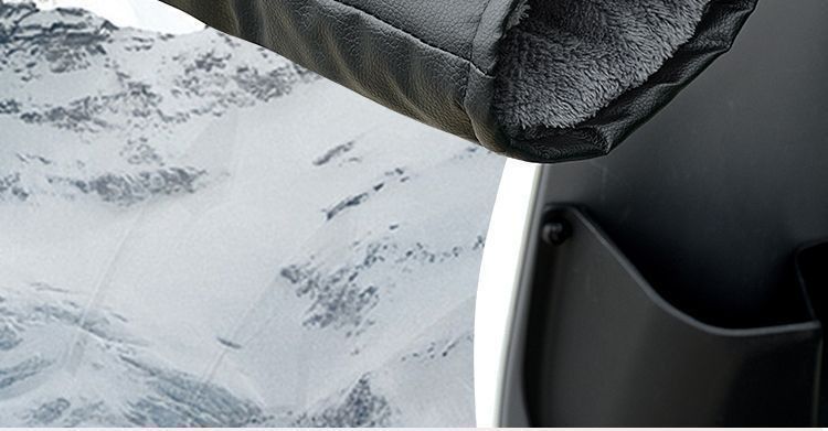 Thickened winter warm handlebar covers for electric bikes, waterproof and windproof, with fleece lining
