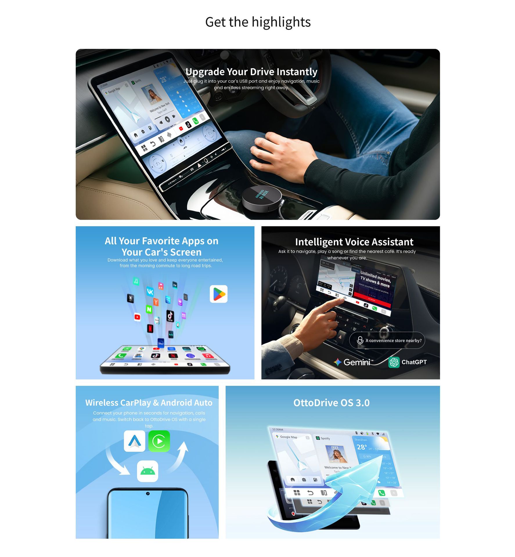 Smart Car Wireless Carplay Box Wired to Wireless Carplay Box 6225 Car Interconnection Box