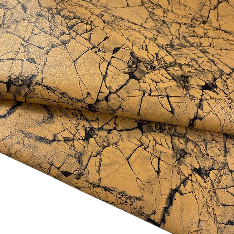 批发0.8mm起毛底石头大理石纹PVC贴膜人造皮革眼镜盒手机壳面料