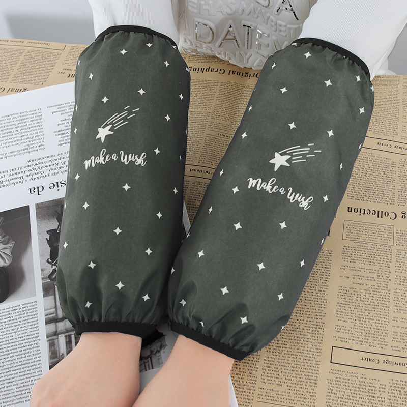 Nuevo otoño e invierno para adultos y estudiantes lindos mangas de manga a prueba de agua y aceite para mujeres en la cocina tareas del hogar mangas a prueba de suciedad para hombres