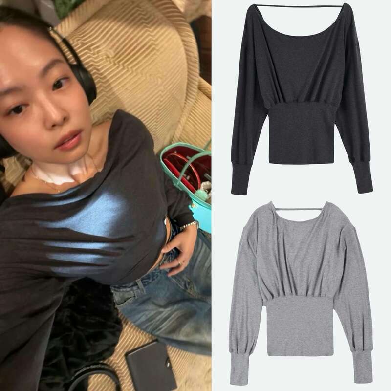 Jennie's style~cerric multi-way wear one-shoulder drop-neck top, sexy hot girl off-shoulder backless t-shirt for women Jennie's style~cerric multi-way wear one-shoulder drop-neck top, sexy hot girl off-shoulder backless t-shirt for women