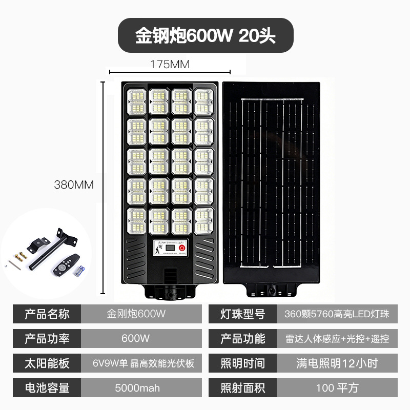 600W - 20 cabezas de cañón de acero dorado
