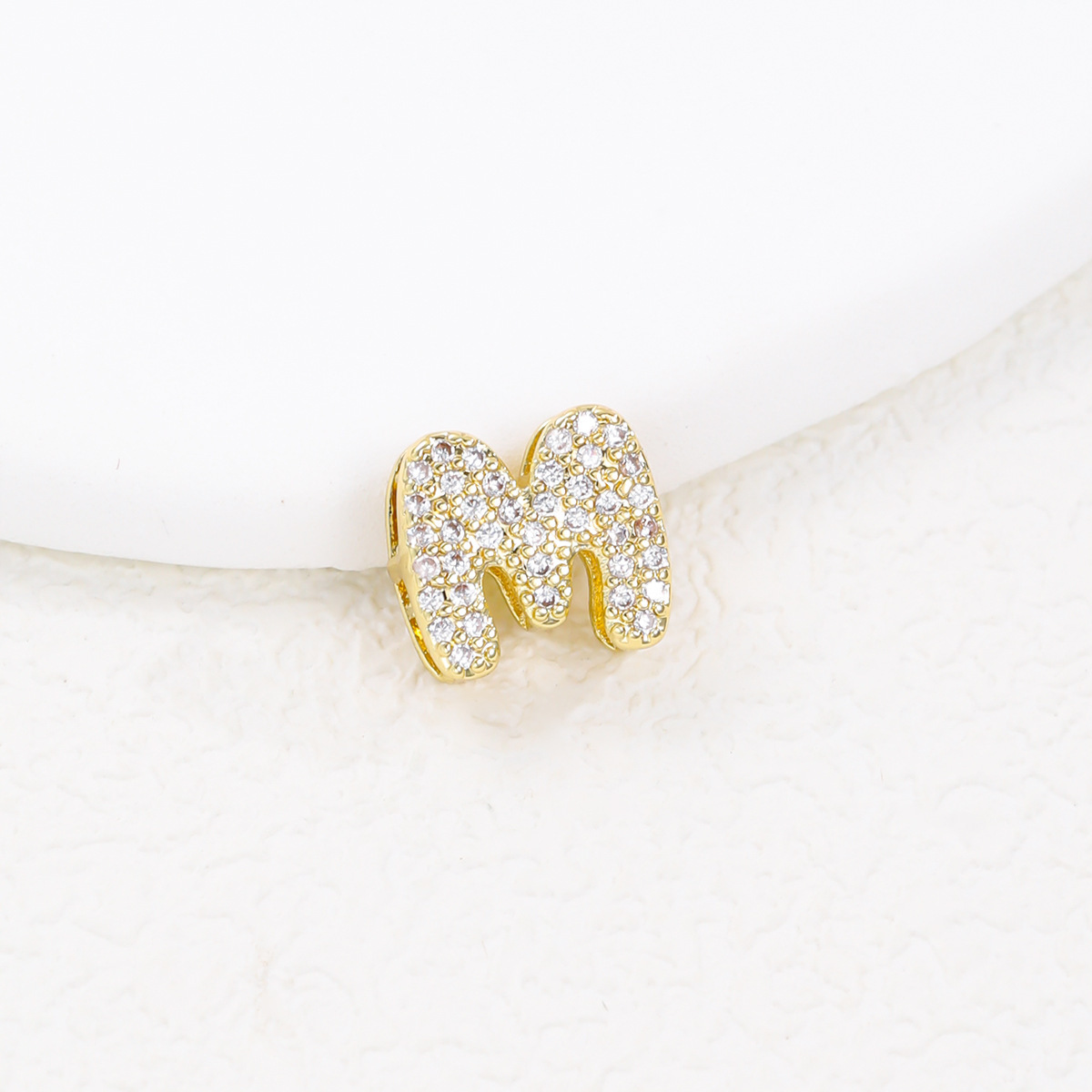 2g Weight Pendant Jewelry Making Type Zircon Inlay Material Charms, Necklace Classification 1 Piece Quantity Copper Material Letter, Word Pattern All Seasons Season Cute, Classic Style Style 1 Piece Copper Zircon Letter Word Pendant Charms Necklace 15