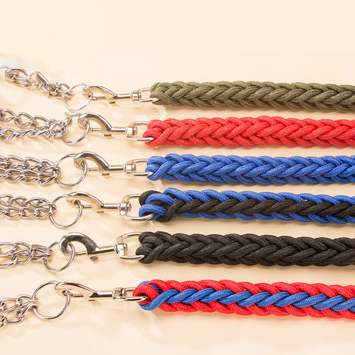 Dog leash, dog chain, dog leash collar, medium and large dog golden retriever Labrador p chain pet supplies