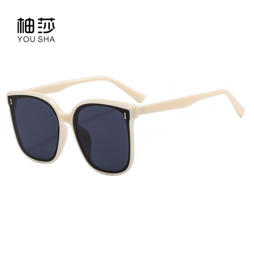  New GN Sunglasses Men’s and Women’s Square Frame Internet Celebrity Korean Sunglasses Kuaishou Trendy Sunglasses