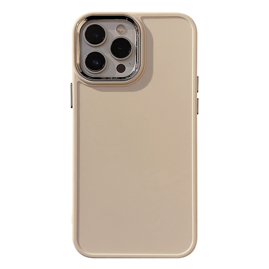 Funda para iPhone 16 con Lente Electrochapada, Compatible con Apple 17, Funda de Silicona Suave para 14, 13, Color Sólido Simple, 15 Pro Max