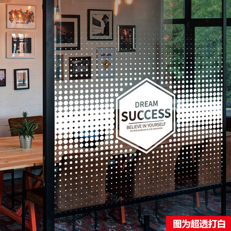 high definition UV Showcase Glass Sticker Static stickers Frosted paste poster UV Soft film White color Printing