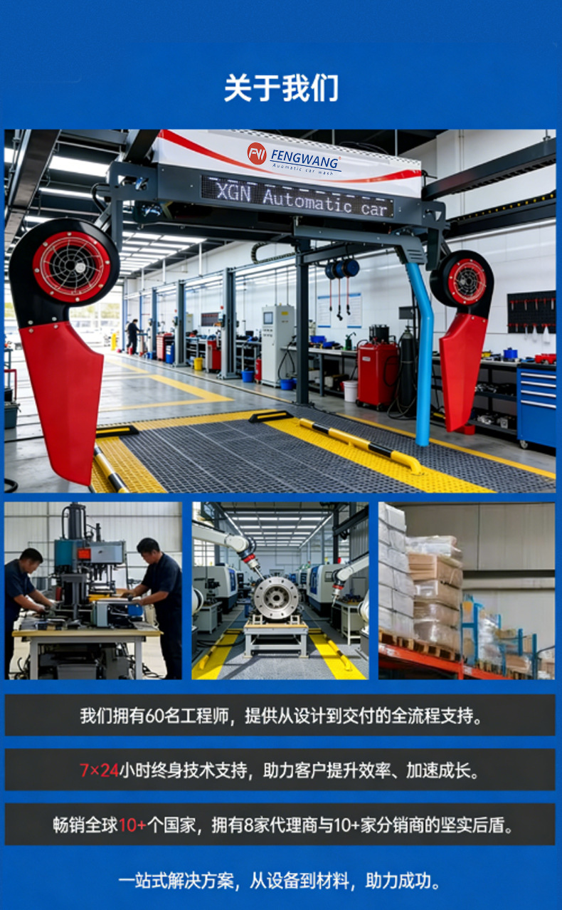 Fully Automatic Car Wash Machine 360 ° Contactless High-Pressure Foam Washing and Cleaning Machine for Residential Areas/Gas Stations/Parking Lots