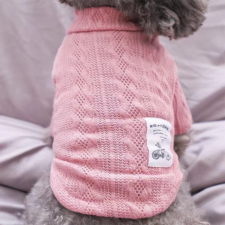 Dog Sweater Bichon Clothing Small Dog Winter Thick Knit Coat Pet Cat Clothing Autumn Winter Set Teddy Boston