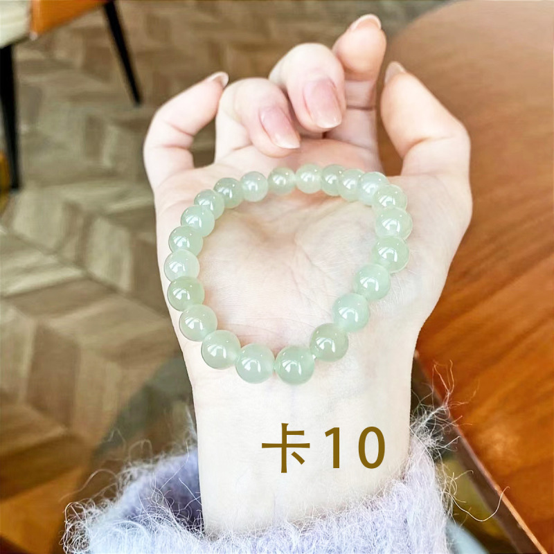 和田玉浅晴色手串氷透水潤新中国式優雅小衆百合手串優雅気質潮流金|undefined