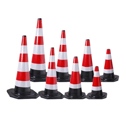 Rubber road cone eva road reflective cone traffic anti-collision no parking safety warning rubber ice cream bucket roadblock