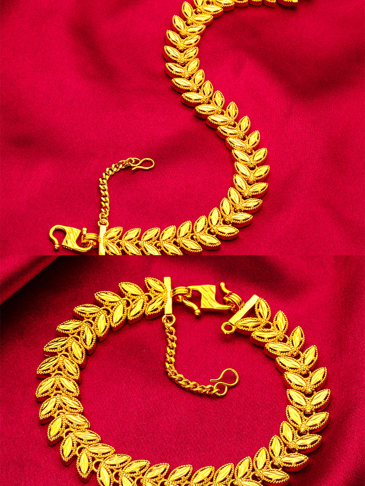 Armband blad tarweaar unisex sieraden met s-sluiting_voghion.com