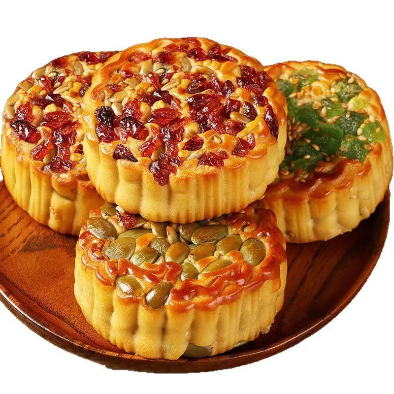 坚果五仁传统月饼蔓越莓南瓜仁青提果仁中秋月饼送礼厂家直销|undefined