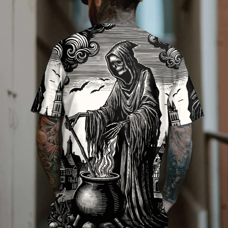 メンズ3Dデジタルゴールデン元記号パターンラウンドネックと半袖tシャツ、夏カジュアルファッションファッション|undefined
