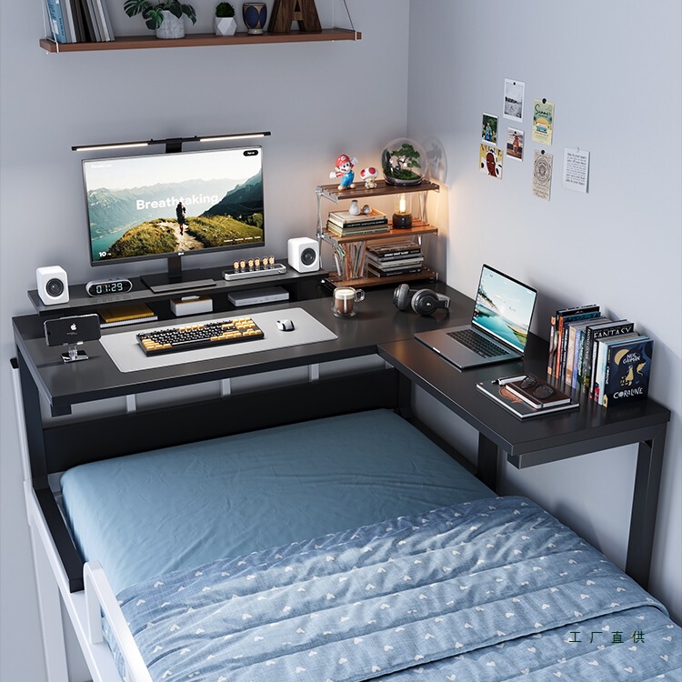 Corner Computer Desk for Bed, Dormitory Bunk Bed Lazy Desk, Study Desk, Office Desk, Corner Gaming Desk Corner Computer Desk for Bed, Dormitory Bunk Bed Lazy Desk, Study Desk, Office Desk, Corner Gaming Desk
