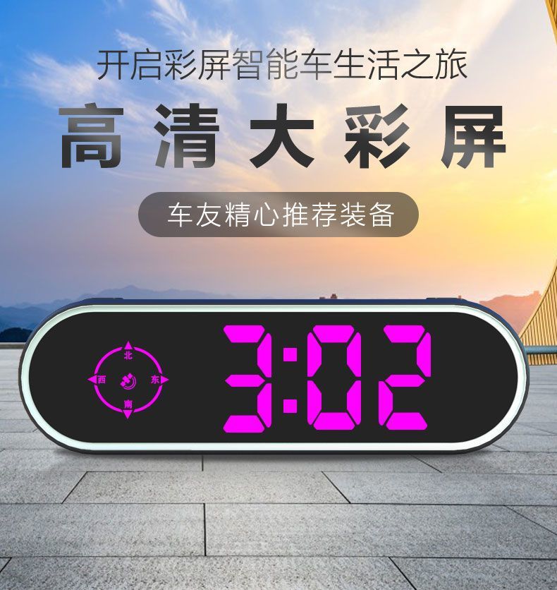 Car-mounted electronic dog head-up display with voice broadcast and Beidou car warning system