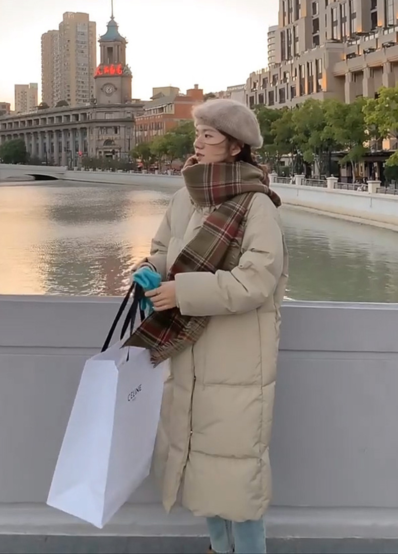 Damen Lang Steppmantel Oversize Winterjacke Mit Wattierung_voghion.com