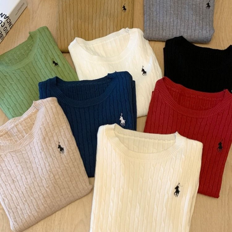 2025 New Summer Embroidered Pony Twist Knitwear Short-Sleeved Knitwear T-Shirt Women's Breathable Slim Fit 2025 New Summer Embroidered Pony Twist Knitwear Short-Sleeved Knitwear T-Shirt Women's Breathable Slim Fit