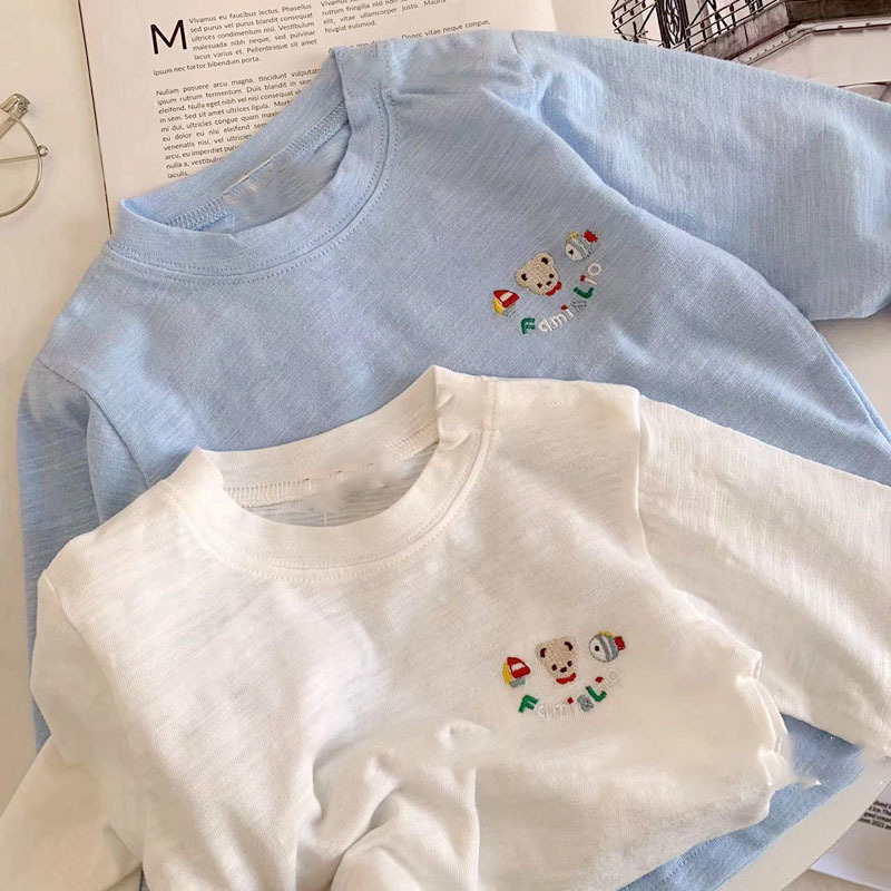 無地ボトムシャツトップス男の子シンプル長袖Tシャツ秋新作日本製子供ベビートレンディ男の子|undefined