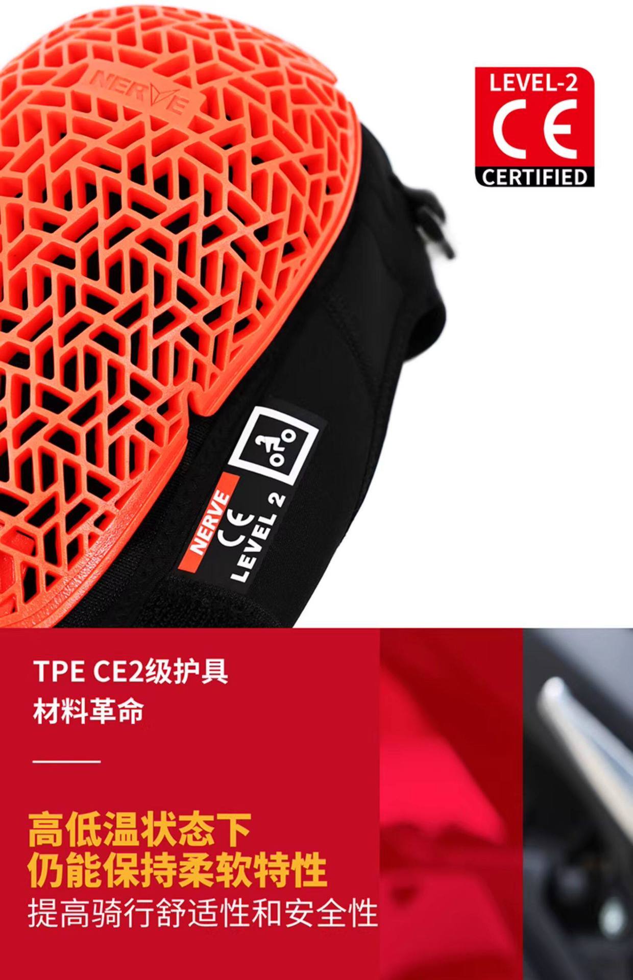 Nerve Motorcycle Riding Knee Pads Winter Protective Gear Ce2 Level Men's and Women's Leg Protectors Thickened for Warmth, Cold Protection, and Windproofing