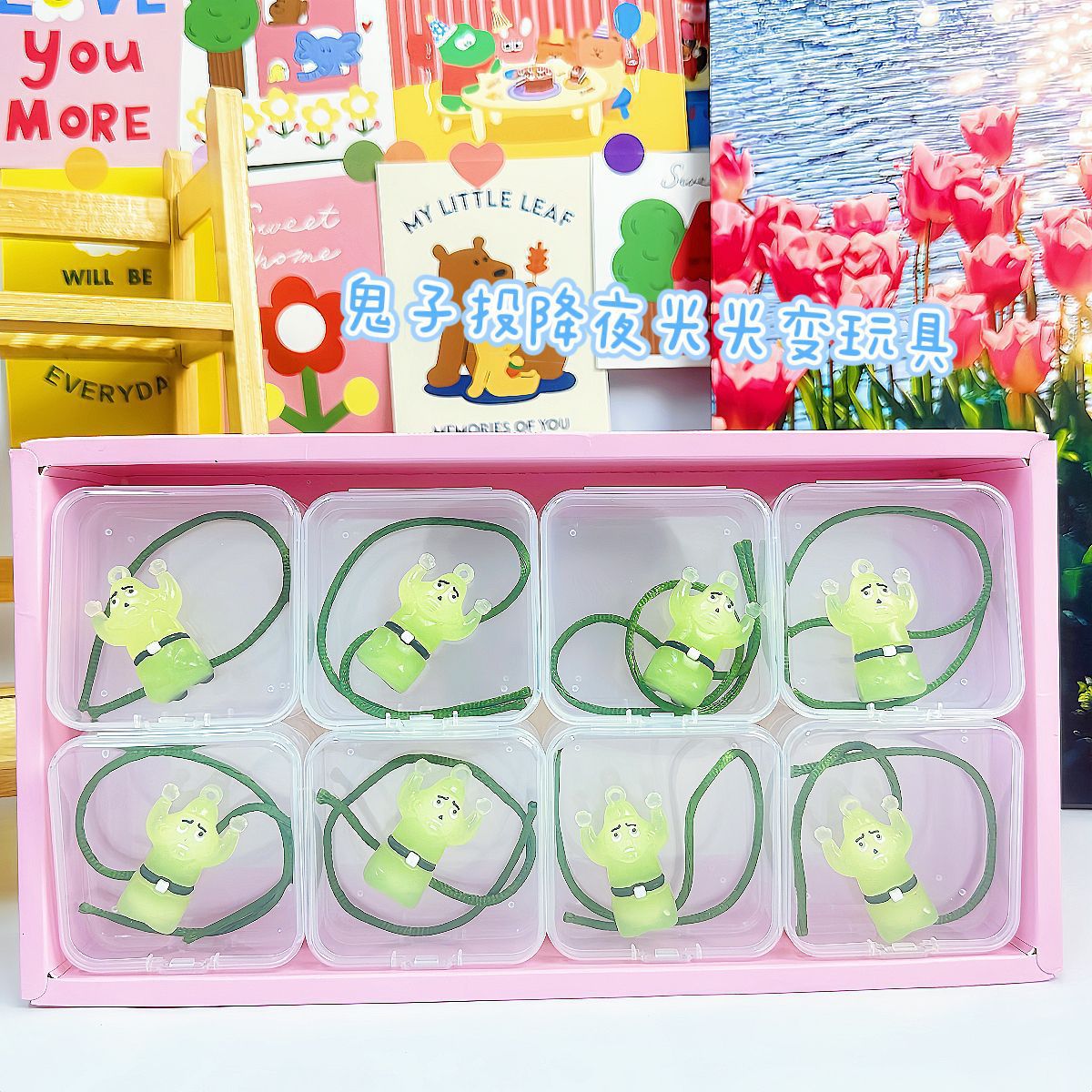 B pato colorido, pato asado luminoso con caja de almacenamiento, accesorios de resina Diy, llavero, parche de refrigerador, juego de moda, colgante de mochila escolar