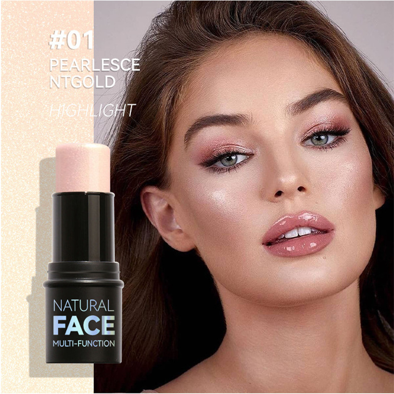 Barra de iluminación tridimensional de alto brillo de estilo explosivo transfronterizo, barra de maquillaje de belleza facial, barra de rubor de base, maquillaje de comercio exterior al por mayor