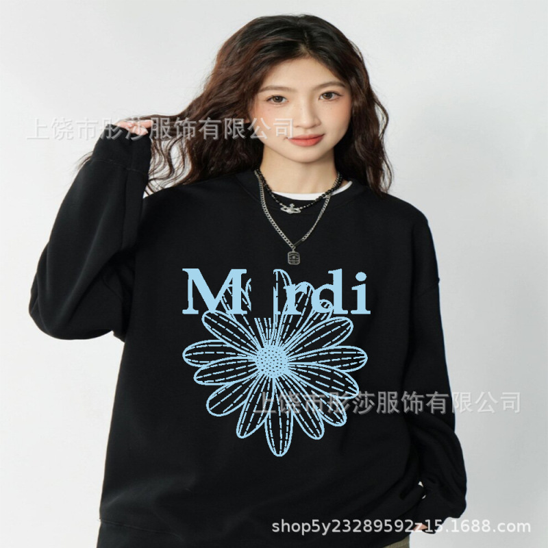 2025新款时尚韩国Mrdi卫衣金高银明星同款小雏菊多花腊肠狗上衣|undefined